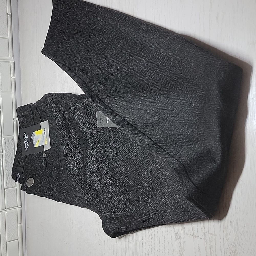 womens simply vera wang high rise ponte skinny pants - Picture 2 of 8